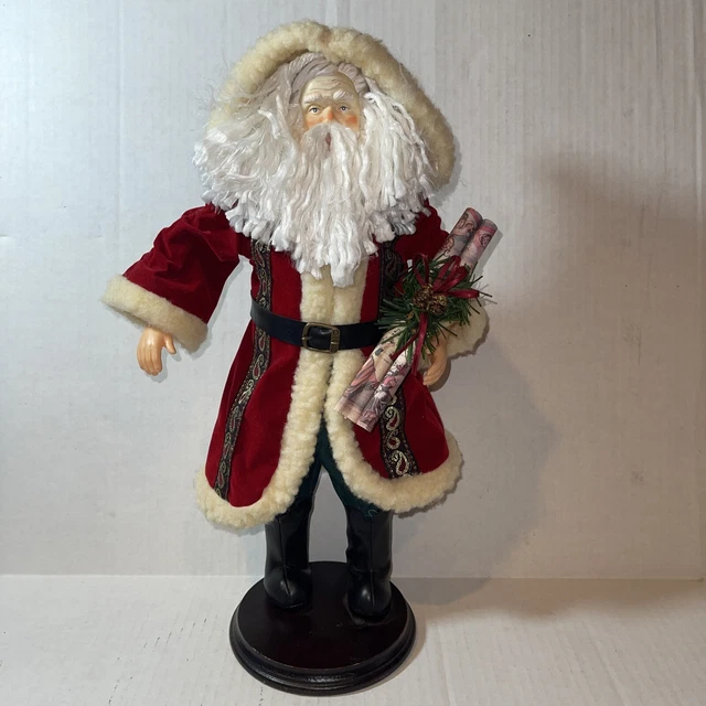 Stunning Victorian Santa Claus Animated 17.5” Father Christmas Figure