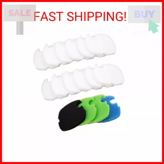 AQUANEAT 16pcs Replacement Canister Filter Pads Compatible with SUNSUN HW-303B/7