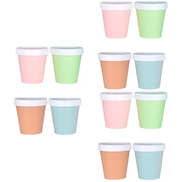 12 pz contenitori per zuppa con coperchi tazza bottiglia gelato vuoto