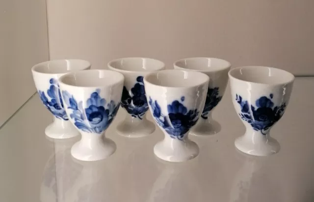 Royal Copenhagen blaue Blume Eierbecher 6er Set H 6 cm 1.Wahl