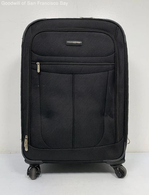 Samsonite Rolling Wheel Carry On Suitcase Luggage Bag Zipper Inner Pockets Black