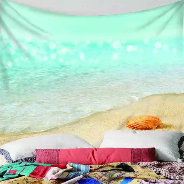 Mint Green Lake Water 3D Wall Hang Cloth Tapestry Fabric Decorations Decor