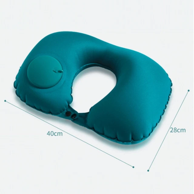 Air Inflatable Neck Support Pillow U Shape Comfort Cushion For Travel Car Flight
