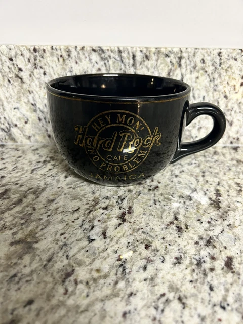 Hard Rock Cafe Jamaica Large Coffee Black Mug Hey Mon Souvenir