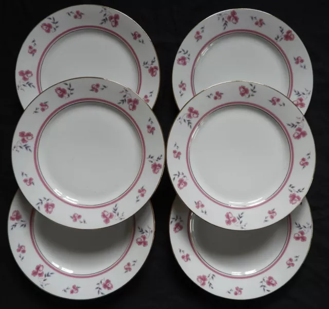 C'] Porcelaine de Limoges (Lot N°4 x6 assiettes 22.8 cm) BALLEROY vers 1920-1930