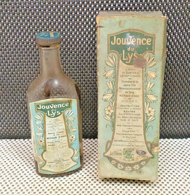 Antik Flacon Und Ovp Jouvence Des Lys Apotheke Melun Frankreich Vintage