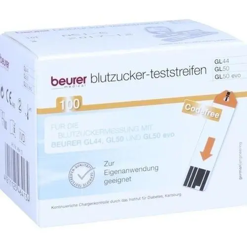 BEURER GL44/GL50 Blutzucker-Teststreifen 100 St PZN 9929677