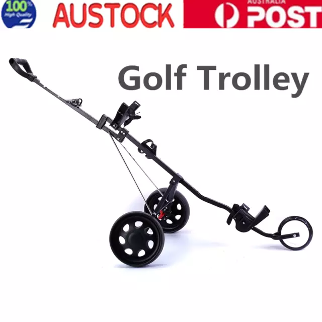 Golf Buggy Trolley Cart Push Pull 3 Wheel Golf Club Cart for Golf Club Court