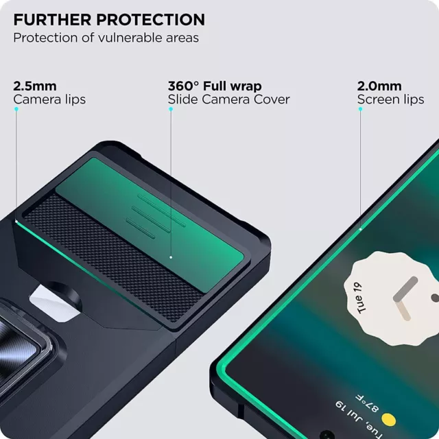 4in1 für Google Pixel 7 7 Pro 6A Hülle stoßfeste Brieftasche Kartenhülle Ständer 3