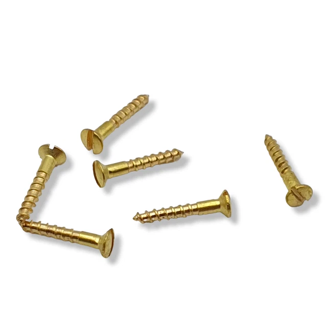 50 Viti Per Legno M3.5 X 35mm - Testa Piana Ottone, Autofilettanti, Per Falegnameria E Edilizia - Foto 3