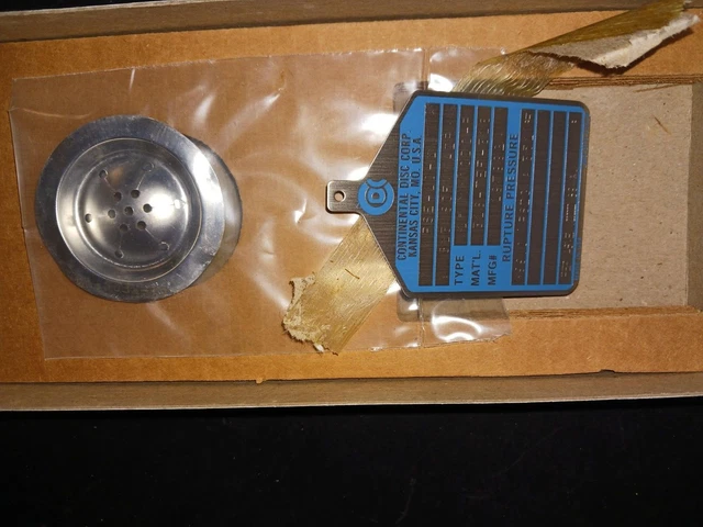 Continental Disc Corp 1" CDC-R Rupture Disc / 99 PSIG @ 351° F / 197992