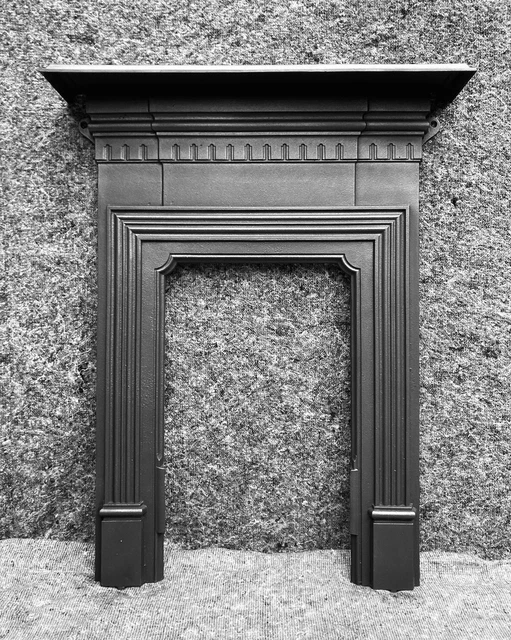 ANTIQUE RESTORED CAST Iron Fireplace Fire Surround Insert Victorian