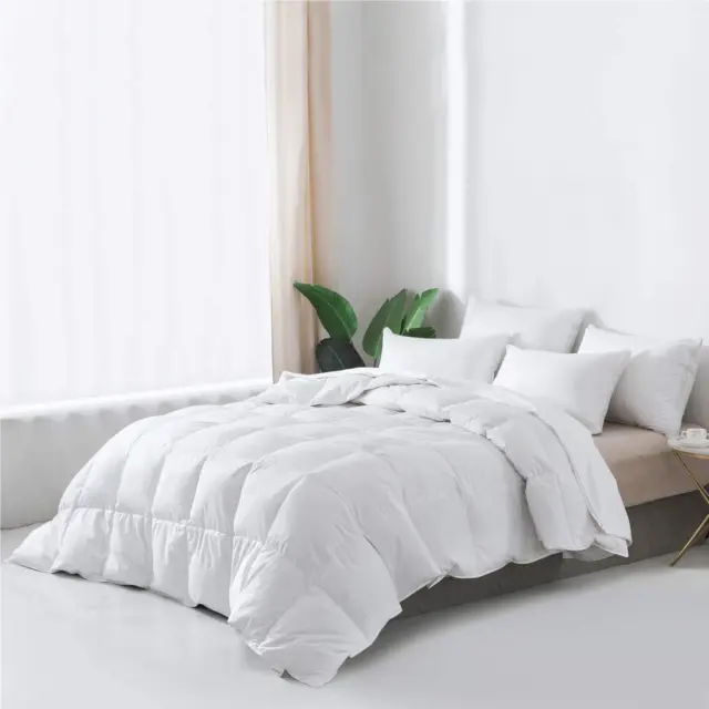 Essential Goose down Comforter Duvet Insert, White - Full Size