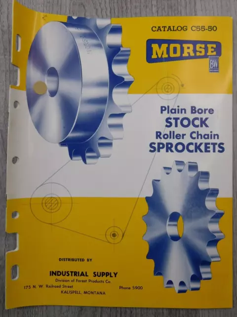Morse Catalog Plain Bore Stock Roller Chain Sprocket Industrial Supply Machinery