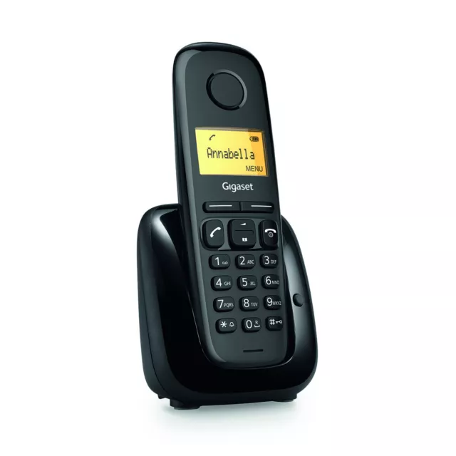 Telefono inalambrico Gigaset A180 Gran pantalla iluminada agenda 50m negro Em... 2