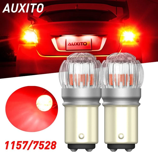 AUXITO Super Red LED Tail Brake Stop Light Bulbs BAY15D 1157 2057 2357 7528 AP-1