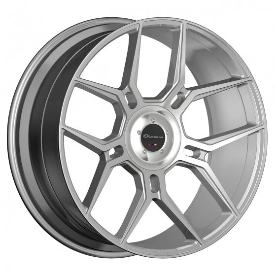 Set  Of (4) 24X10 6-139.7 / 6-135 Giovanna Haleb Cc Gloss Silver / Machined