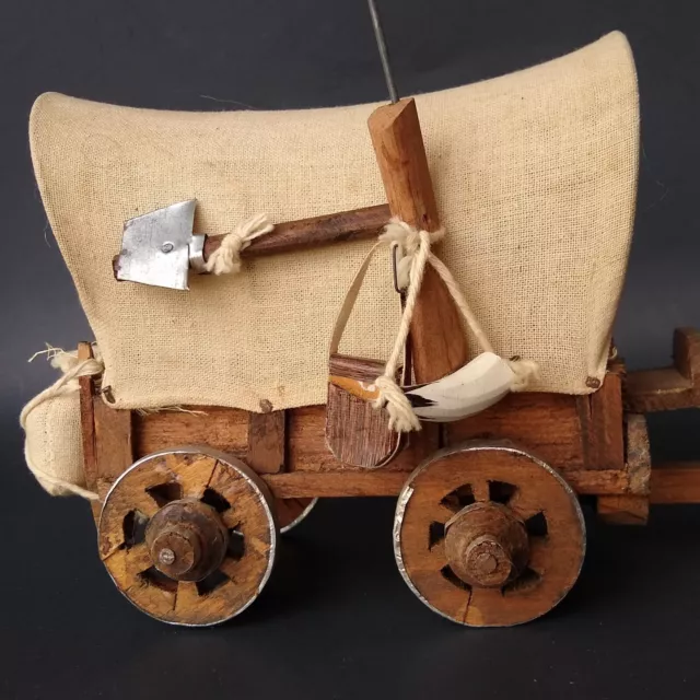 Vintage Covered Wagon Conestoga Model Western Pioneer Frontier USA History