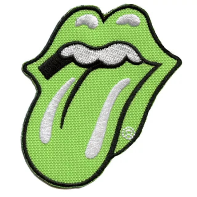 Rolling Stones Klassisch Patch Grün Zunge Aus Bestickt Aufbügeln