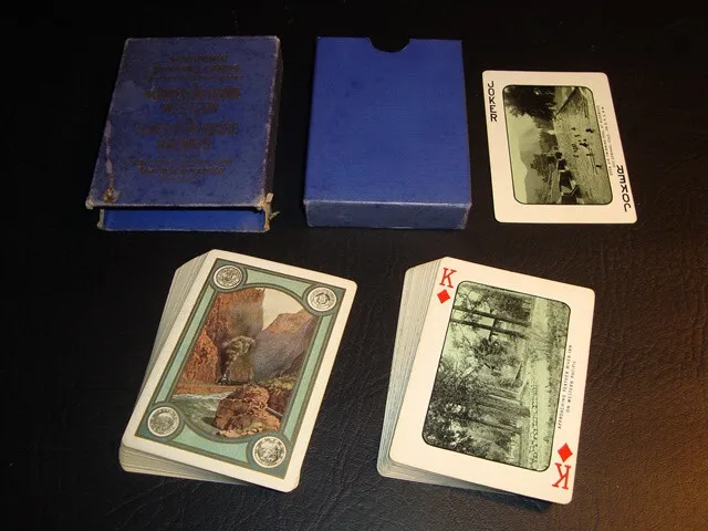 Circa 1900 Western Pacific Railroad Souvenir Playing Card Deck, 52+J+Box