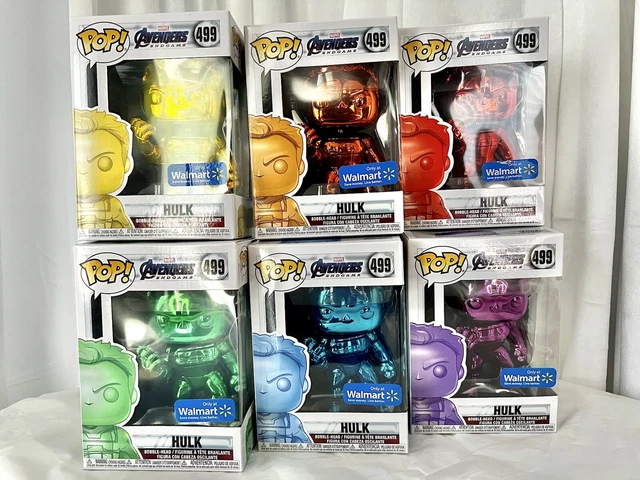 6 pc Lot Rainbow CHROME HULK Funko Pop Marvel Avengers Endgame # 499
