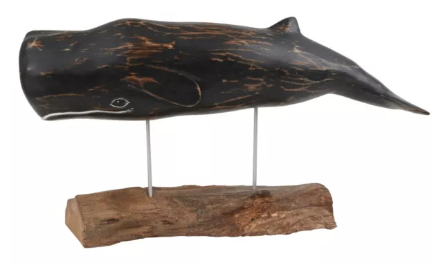 Archipelago Hand Carved Wooden Whales Sperm Whale Large 47cm Long