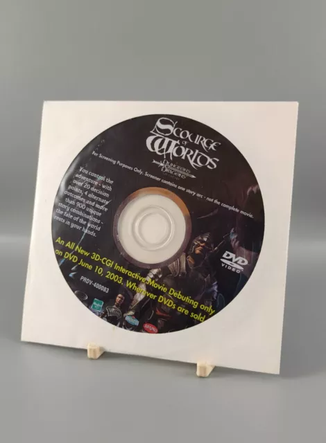 Screener Promo DVD Scourge of Worlds Dungeons and Dragons Adventure 2002 Rare