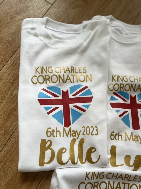 Abito top personalizzato bambina King Charles Coronation 3a maglietta bambino 4 5 6