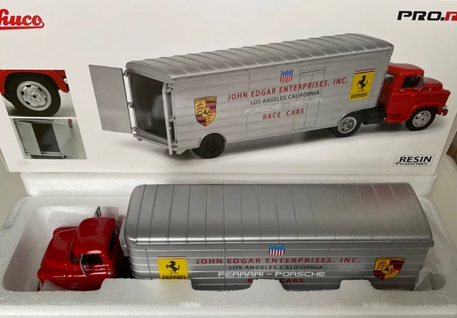 Semi-Remorque GMC Transporteur Ferrari/Porsche – J. Edgard 1/43 Schuco