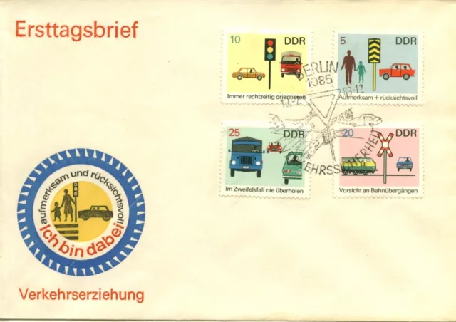 DDR FDC Mi.-Nr. 1444-1447 Sicherheit im Straßenverkehr