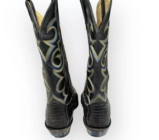NOCONA BOOTS LEATHER Vintage Cowboy Western Sz 10 B Python Snake Skin ...