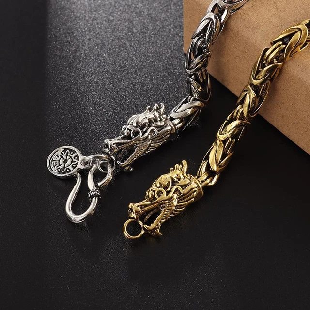 Silver Vintage Dragon Bracelet for Men Unique Elegant Trendy Bangle Jewelry best