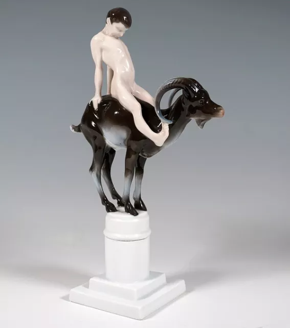 Rosenthal Figure Capriccio Boy On Capricorn Mnr : K68 Height: 11 13/16in Um 1914