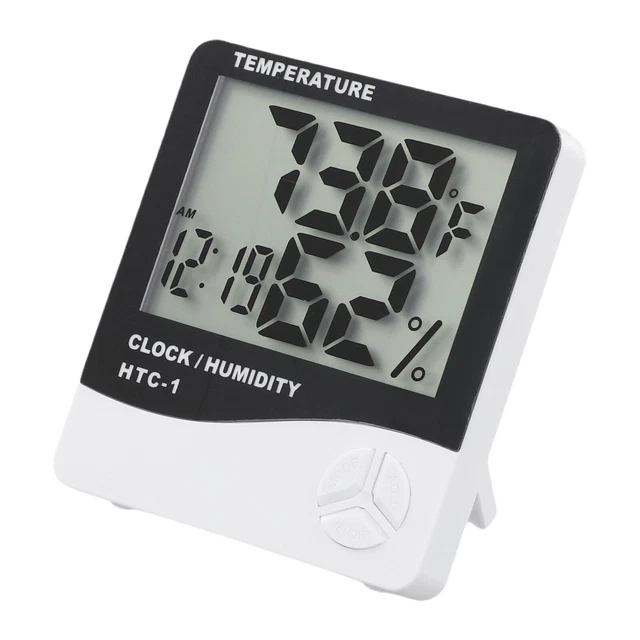 Termometro Digitale CX-201A Igrometro per Interni ed Esterni Misuratore di Temperatura e Umidità C/F con Display LCD e Sensore