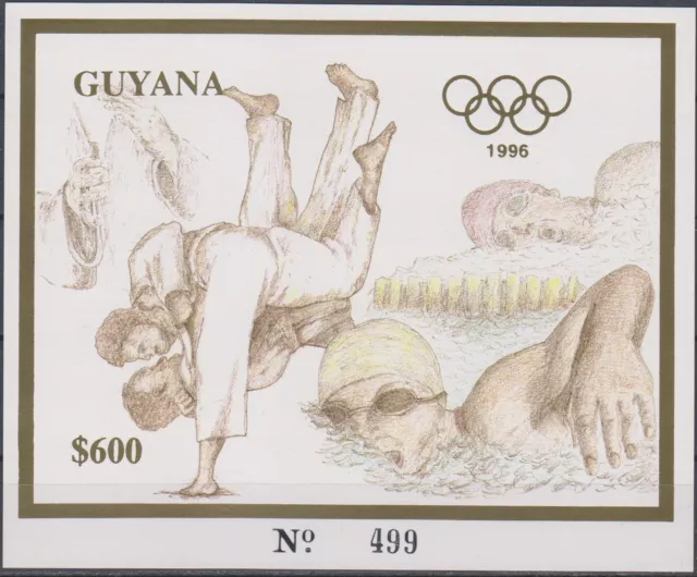 Olympische Spiele - Olympia 1996 - Judo - GUYANA - Block gold ungez postfr.