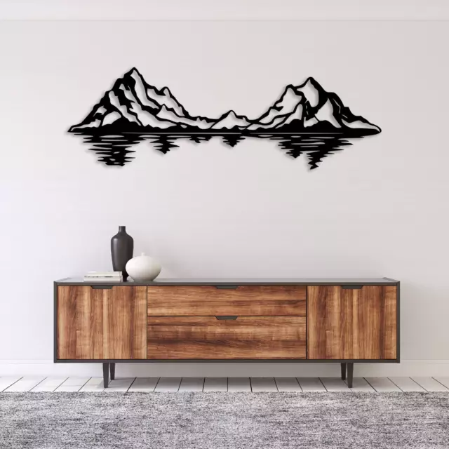 Wall Art Home Decor Metal Acrylic 3D Silhouette Poster USA Mountain Range