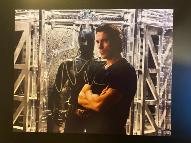 Christian Bale Signed Batman The Dark Knight Rises Photo 11x14