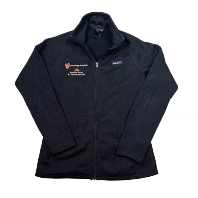 PATAGONIA BETTER SWEATER Full Zip Fleece Jacket Embroidered Black ...