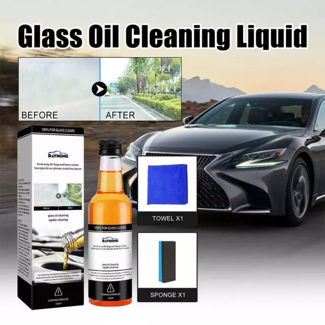 Película de aceite de vidrio para automóvil limpiador de manchas película de aceite juegos de limpiador 150 ml,