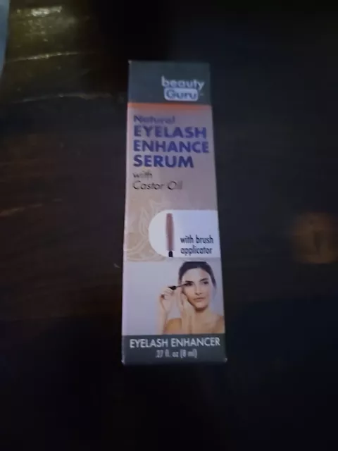Suero natural para mejorar pestañas Beauty Guru con aceite de ricino y aceite de romero 8 ml