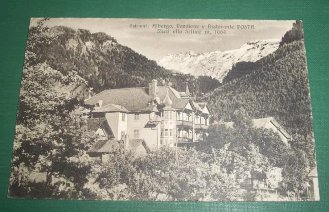 Cartolina Albergo Pensione POSTA Siusi allo Sciliar '40