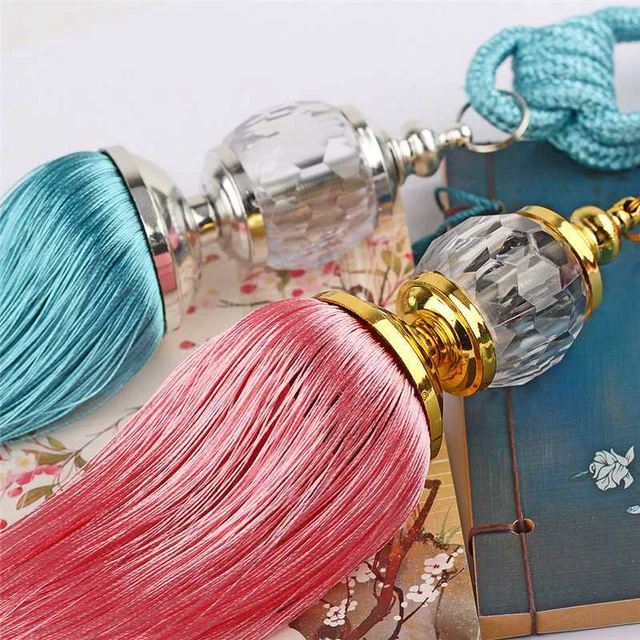 2pcs Curtain Tie Rope Beaded Ball Tiebacks Backs Bedroom Decor Holdbacks Tassel