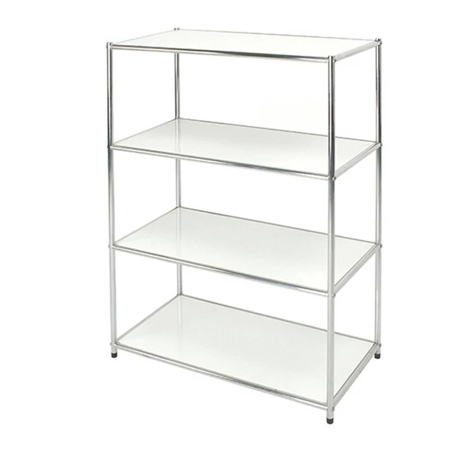 Libreria Easy System - 4 ripiani - acciaio cromato - 80x40x120 cm - bianco - Ser