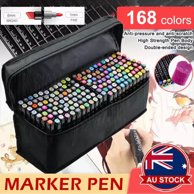 TouchFive Markers 168 Full Colors Art Sketch Graphic Dual Tips