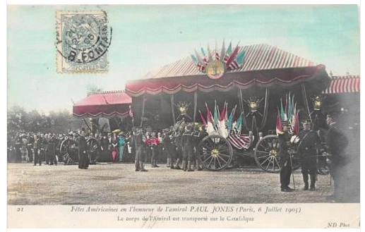 Cpa 75 Paris American Parties In Honor Of Admiral Paul Jones Le Corps De L