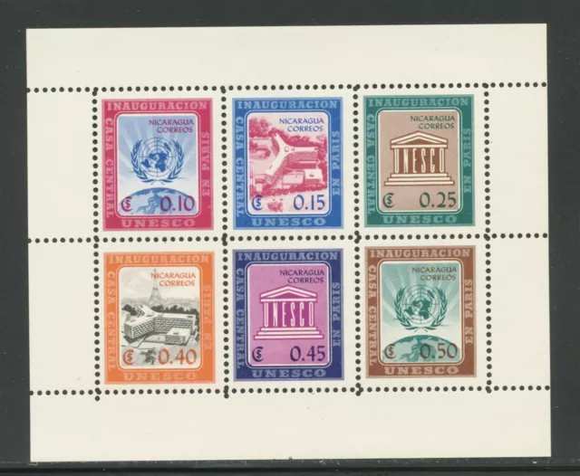 Nicaragua Scott #818a MNH S/S UNESCO HQ Opening $$