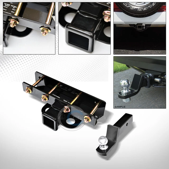Class 3 Trailer Hitch w/2" Loaded Ball Bumper Tow Kit For 07-18 Jeep Wrangler JK