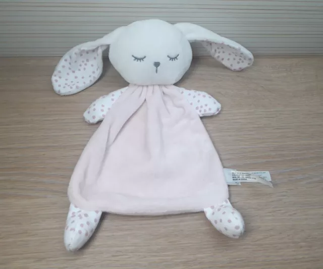 Hase 🌞 Schmusetuch Kuscheltuch Schnuffeltuch Dreamgro rosa Weiß Punkte