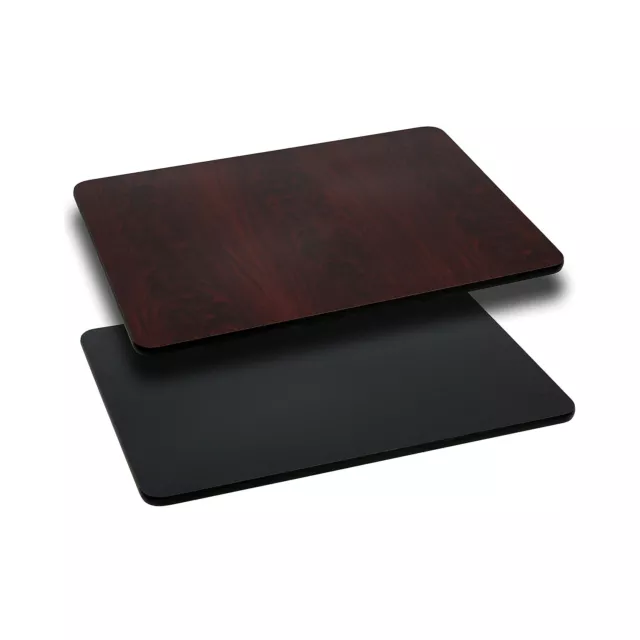 Flash Furniture 24 x 42 Laminate Rectangle Table Top Black/Mahogany (XUMBT2442)