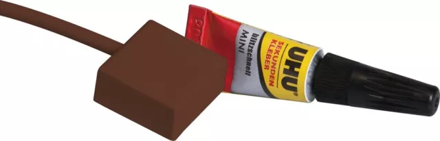 Rilevatore di rottura vetro ABUS marrone con colla senza potenziale sistema di allarme filo FU7301B